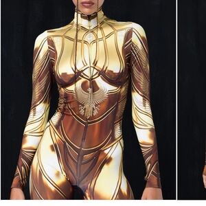 Gold and Brown Jumpsuit